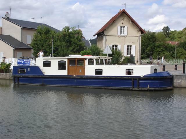 Our boat, moored at Clamecy